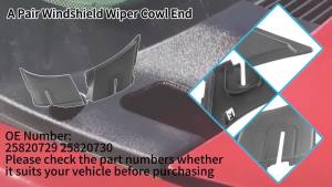 Pair Windshield Wiper Cowl End Fit for 07-14 Chevy GMC Escalade