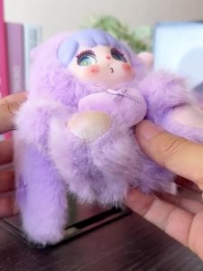 CuddleCove Bunny Plush Keychain Long Ear Vinyl Doll Bag Pendant Cute Soft Toy Gift for Kids Girls