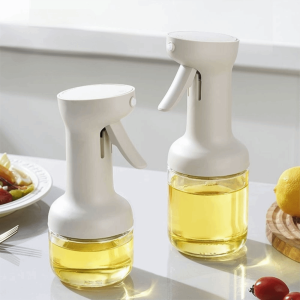GAOSU 280/450ml Atomized Oil Spray Press Glass Oil Spray Refillable Leak-proof Cooking Spray Bottle for Home