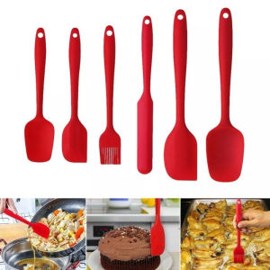 6Pcs Silicone Baking Spatula Silicone oil brush spoon knife Spatulas Non-stick Kitchen Utensils