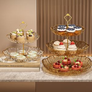 Yo-Fun Multi layer fruit tray home coffee table Sugar Fruit Tray Cake Tray high-end snacks and desserts display stand