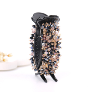 Fashion Back Head Beaded Korean Simple Ball Hair Catch Crystal Hair Clip Hair Accessories Top Clip Hairpin for Women