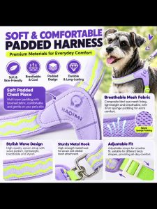 Adjustable Puppy Harness with Leash Soft Pet Vest for Daily Walks