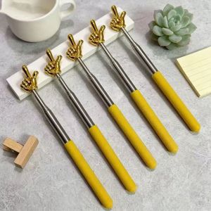 COMEMECO Non-Slip Handle Retractable Reading Stick Extendable Finger Design Teaching Stick Durable Teaching Pointer Teacher Classroom Tool