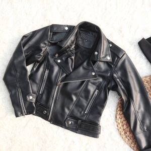 ALFANI Jaket Kulit Wanita crop