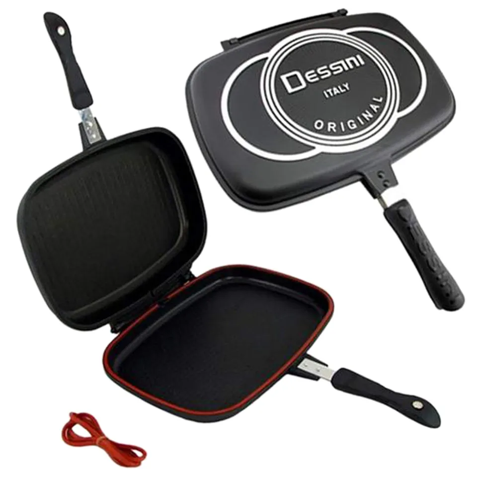 Dessini Italy Double Sided Grill Pan 36cm/ happycall Non-Stick