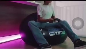 [SG Seller]Gaming Themed Inflatable Sofa Chair with Matching Ottoman Portable Blow Up Seat for Video Game Lovers