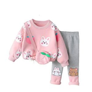 Masyken Tas Funny - Set Setelan Sweater Anak Perempuan Ada Tasnya - Untuk Usia 1-6 Tahun