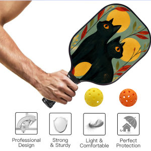 Pickleball Paddle with 2 Balls Lightweight & Durable Carbon Fiber Surface Perfect for Beginners & Pros ID 60630-190642959