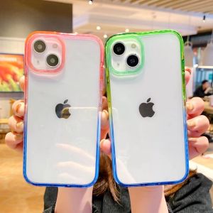 Ốp lưng iphone trong suốt chống ố gradient dành cho 11/11pro max/12/12 pro max/13/13 pro/13 promax ốp iphone chống sốc viền vuông màu