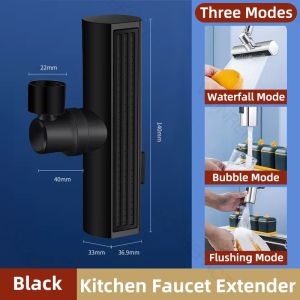 Brass Faucet Sprayer 720° Rotating 3 Mode Bathroom Waterfall Faucet Extender Kitchen Sink High Pressure Strong Water PressureFast shipping