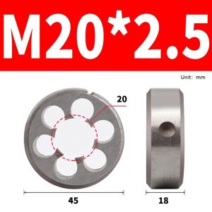 1pcs M2 M2.5 M3 M4 M5 M6 M8 M12 M14 M16 M18 M20 Left Hand Machine Thread Die For Metal Working Threading Tools Metric Screw Dies