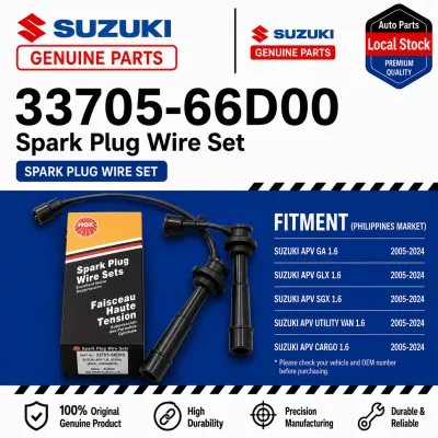 NGK Spark Plug Ignition Cable 33705-66D00 for Suzuki APV Futura Baleno Next-G G16B