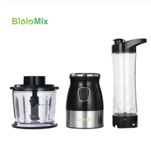 Biolomix BPA FREE 500W Portable Personal Blender Mixer Food Processor With Chopper Bowl 600ml Juicer Bottle Meat Grinder Baby Food Maker