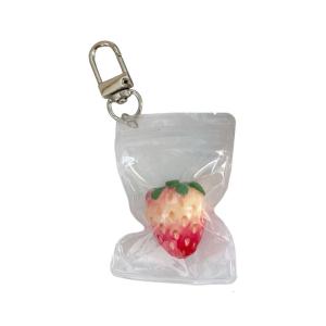 Elegant Strawberry Phone Charm Pendant Ornament In Clear Packaging Designs for Fashionable Youth Stylish Outfits
