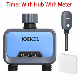 Tuya Smart Garden Watering Timers 2 Outlet Sprinkler Drip Irrigation Controller Water Valve Rain Delay Programmable Controllers