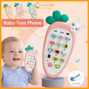 LAKOE mainan bayi teether /Mainan ponsel bayi / ponsel pendidikan usia dini dengan lampu musik