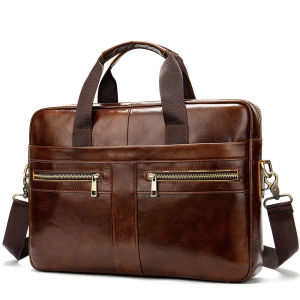 Royal Bagger Laptop Briefcase Handbag For Men Genuine Cow Leather Shoulder Bags Europe Style Travel Messenger Bags Man