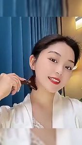 BF 6‑Rolling‑Bead Gua Sha Scraper Tendon Stick Full‑Body Meridian Massage Comb Home SPA Beauty Tool
