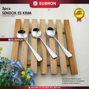 SUBRON Sendok Sup Bulat Sendok Es Krim Ice Cream Sayur Tebal Soup Spoon Hotel