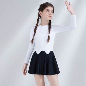 AquaPlay childrens quick drying sunscreen personalized swimsuit fashionable beachwear one-piece skirt edge jumpsuit