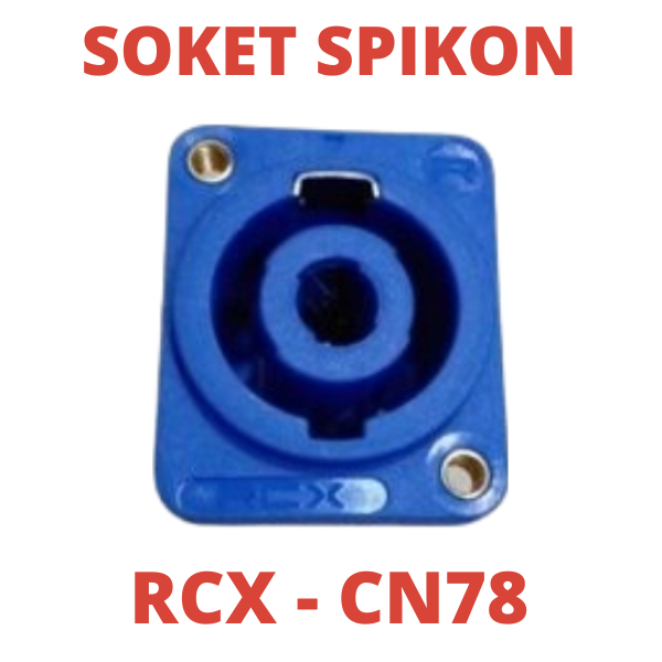 SOKET SPIKON BIRU RCX CN78 (1 BIJI) JACK BOX SPEAKER SPEAKON