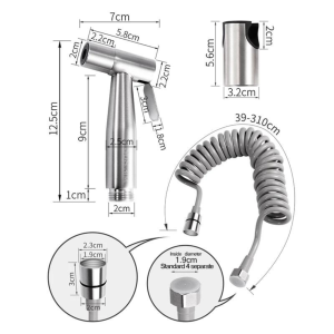 JET SHOWER BIDET TOILET CEBOK SEMPROTAN KERAN SPRAYER GUN STAINLESS SUS304
