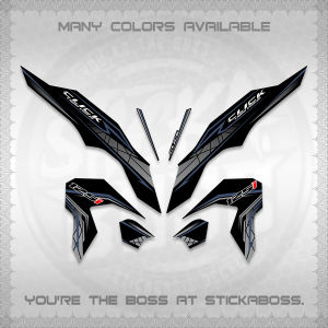 CLICK 125 V3 DECALS (2023 SIMPLE STRIPE DESIGN) STICKER DECALS BY STICKABOSS