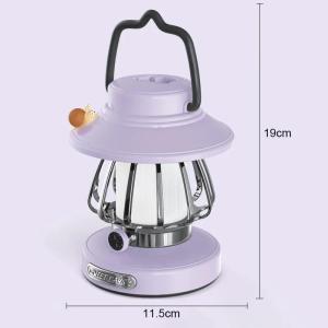 Camping  Night Lights USB C Rechargeable 3 Colors Stepless Dimming Night Light Outdoor Portable Emergency Retro LED Camping Lamp