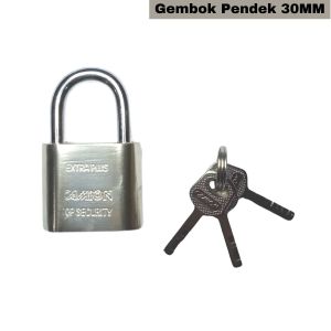Gembok Camion Stainless Baja 30MM 40MM 50MM Leher Pendek & Panjang FREE 3 Kunci Safety Lock / Alat Pengunci Pengaman Pintu Pagar Kamar Rumah Pager Kantor Toko Ruko Koper Gudang Motor Aman Anti Maling Kuat Murah Berkualitas Multifungsi - HOMIA
