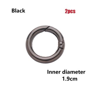 VMCTRD 2/5pcs Black gold silver Round Push Trigger Zinc Alloy Hooks Bag Belt Buckle Carabiner Purses Handbags Spring O-Ring Buckles Snap Clasp Clip