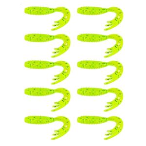 10pcs Soft Baits Fishing Lures Swimbait Curl Tail Worms Grub Lures 2.1g 5.5cm Saltwater Fishing Accessories