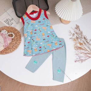 Setelan Flowly uk Bayi - 5 Tahun / Gaya Korea Setelan Anak Perempuan Baby Cewek Legging Import Polos Anak Perempuan Dress Daster Baju Tidur Murah Kiosbalitafawa
