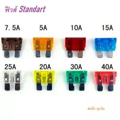 ฟิวส์รถยนต์ Micro Mini Standard ฟิวส์รถยนต์ 12V