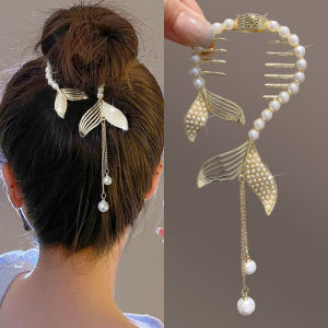 【Hot Selling】Gold Flash Diamond Bow Pearl Lily Tassel Ball Hair Clips Disc Hair Fixed Buckle Hair Pin