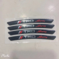 LAIFU 4pcs TRD Sports Car Wheel Sticker For Toyota Rush Wigo Vios Innova Avanza Fortuner Accessories. 