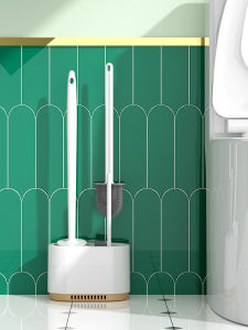 Justliving 3 cái/bộ treo tường mềm TPR bàn chải bồn cầu với chủ đặt sang trọng bền tay cầm Silicone lông phòng tắm sạch hơn phòng tắm mà không chết kết thúc với cơ sở bàn chải làm sạch