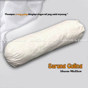 Sarung Guling Tidur Polos Emboss Salur Premium Ukuran 35 x 90 Cm Kain Microtencel Terlaris