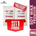 RMPH Pure Soy Wax Candle Making 2KG Buy 1 Take 1 | Premium Machine-Packed American Soy Raw Material. 