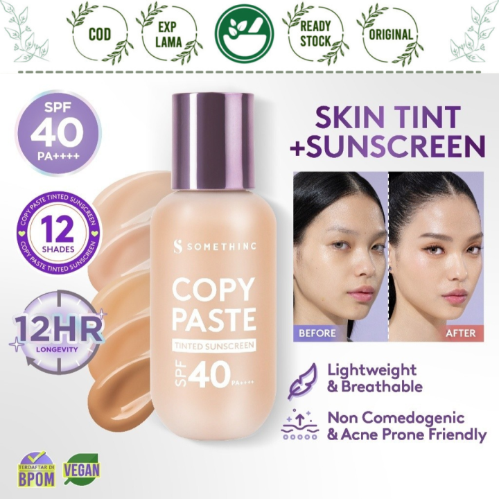 SOMETHINC COPY PASTE TINTED SUNSCREEN SPF 40 PA++++ SKIN TINT UVA UVB ...