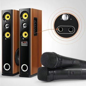 High Power 200W Floorstanding Speakers With Mic for Immersive Home Theater Experience Amplifier