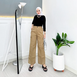 Celana Cargo Wanita Korea Style Terbaru Trendy 2025