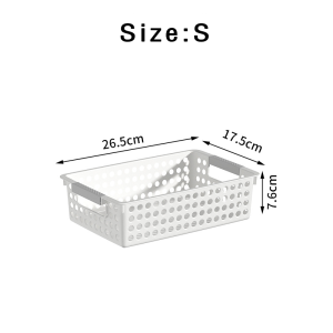 Storage Basket Plastic Laundry Baskets Sundries Storage Holder Laundry Room Clothes Basket Makeup Storage Bag Coworker Gift Baby Bath Washcloth PP Handheld Grocery Basket Child White
