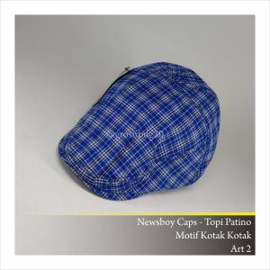 Insolent - Topi Patino Newsboy Hat Motif Kotak Flat Caps Pria Wanita Dewasa All Size