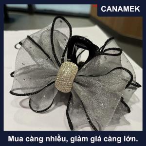 【CANAMEK】 Retro mới Bướm lớn đám mây lưới tóc Clip thời trang đuôi ngựa cá mập lấy Clip cô gái Quà Tặng Phụ kiện tóc
