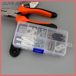 CISWGE Plastic10 Hộp đựng trang sức có khe điều chỉnh được hộp sắp xếp hạt thủ công