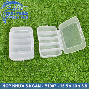 Hộp Đựng Mồi Lure Phụ Kiện Câu Cá B1007 Nhựa Trong 5 Ngăn Tiện Lợi