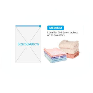 Transparent Vacuum Storage Bag Space Saving Reusable Airtight Clothes Quilt Waterproof Vacuum Compression Bag