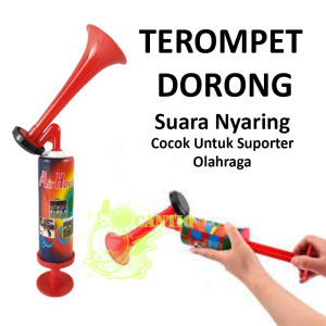 Terompet Dorong Air Horn Suara Kenceng Terompet Pompa Terompet Tahun Baru Trompet Trumpet Air Horns - Ukuran BESAR  Warna Corak Gambar Random