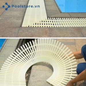 Thanh thoát nước tràn hồ bơi nhựa ABS 30cm